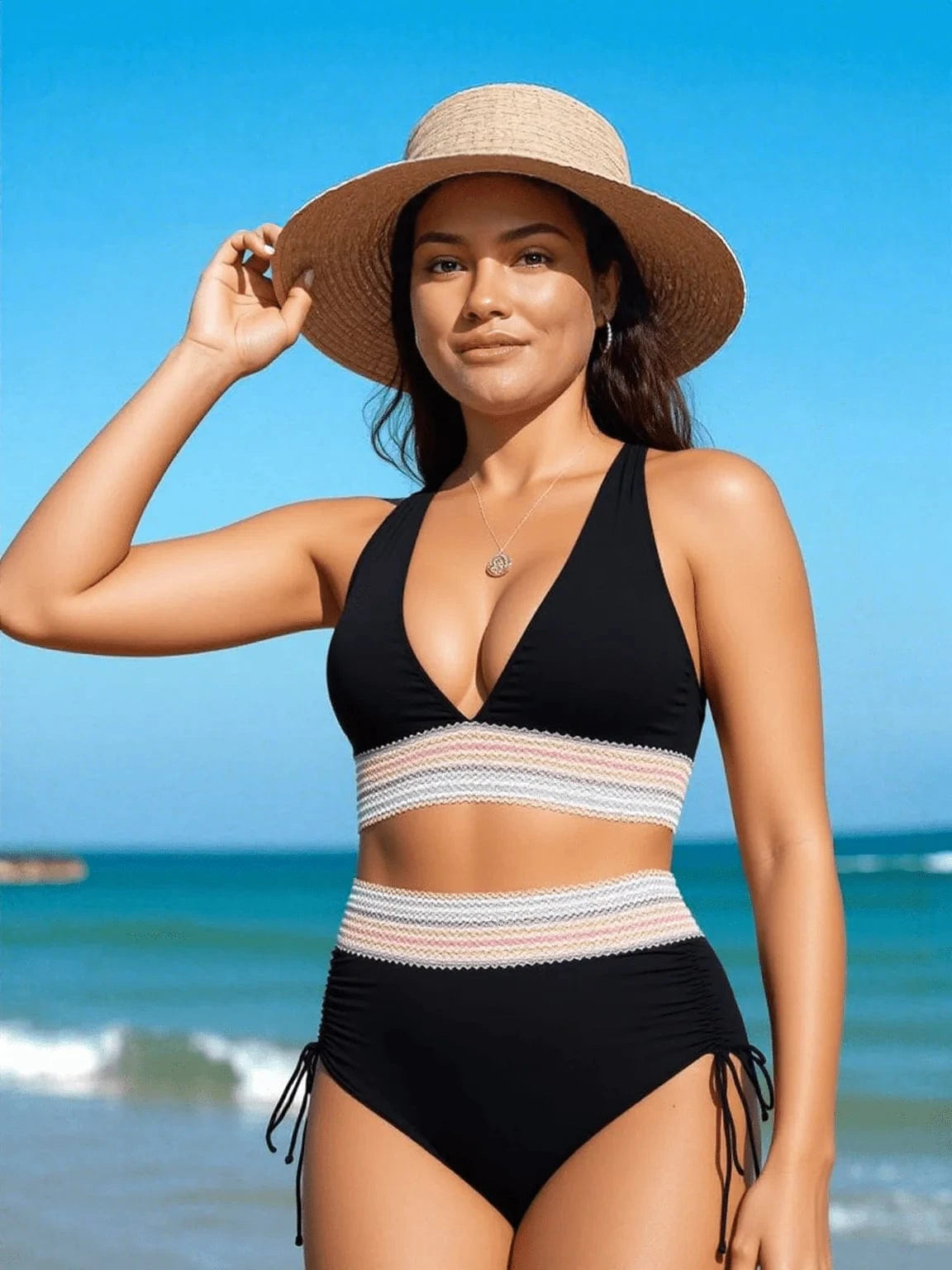 Tvarující elegantní bikiny s vysokým pasem